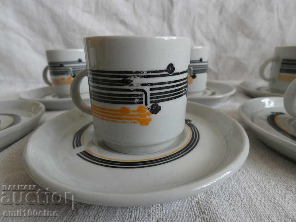Coffee service - old Bulgarian porcelain with price 17.00 BGN | € 8.69 Coffee service - old Bulgarian porcelain with price 17.00 BGN | € 8.69