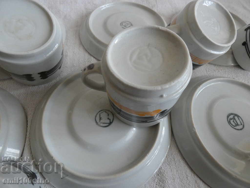 Coffee service - old Bulgarian porcelain - 6 Coffee service - old Bulgarian porcelain - 6