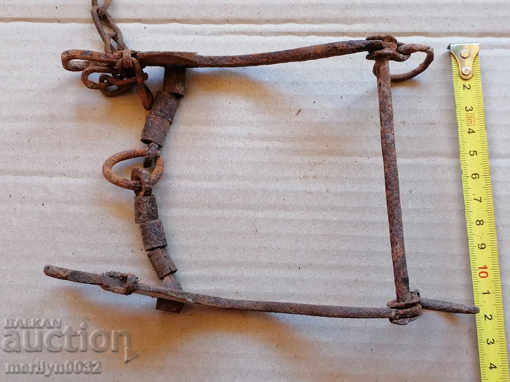 Auction Old forged bridle, wrought iron, harness Auction Old forged bridle, wrought iron, harness