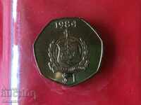 1 thala / dollar 1984 Samoa and Sisifo BU