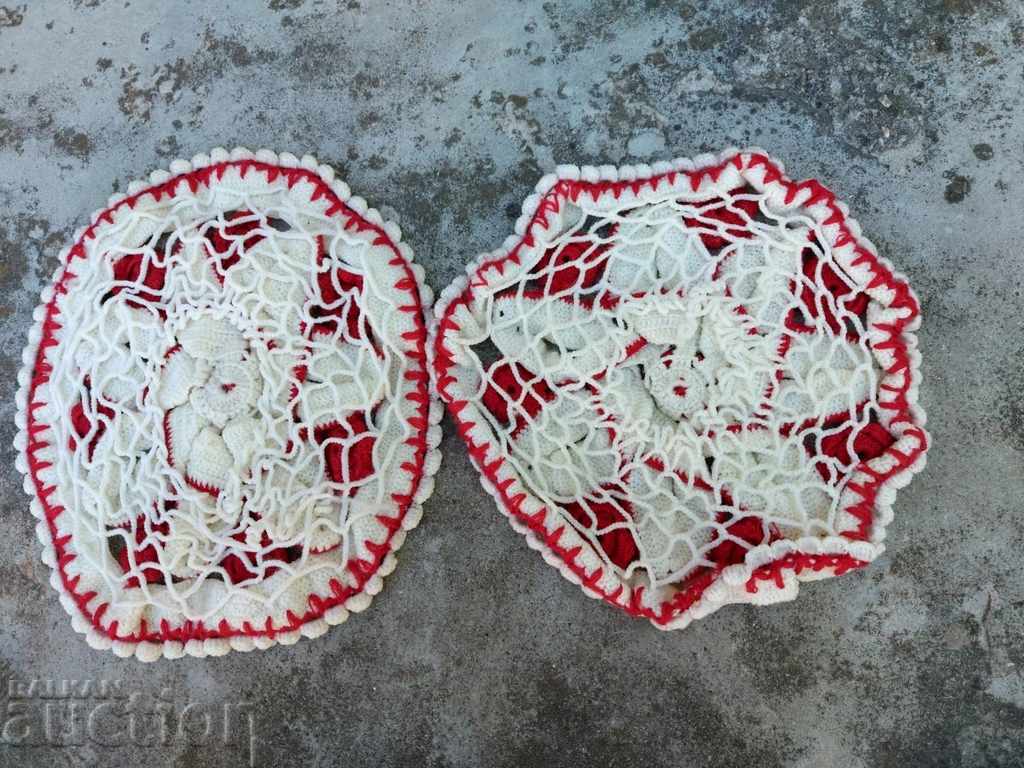 LOT BOX KNITTED PLATE TABLE COVER PADS CHAIR CUSHIONS - 5 LOT BOX KNITTED PLATE TABLE COVER PADS CHAIR CUSHIONS - 5