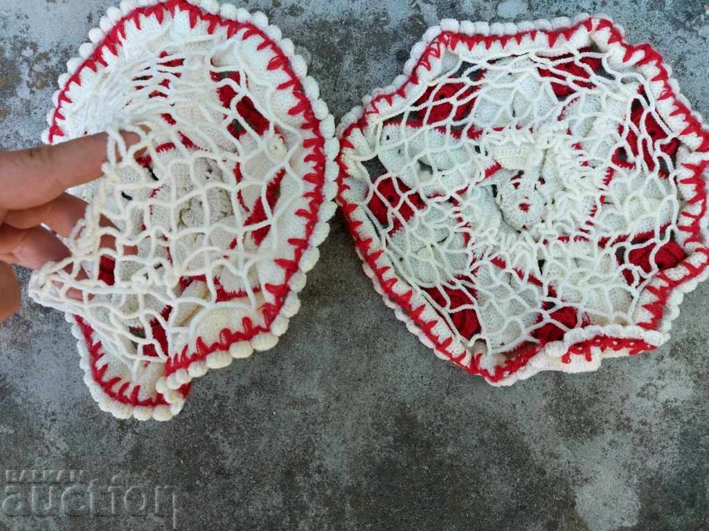 LOT BOX KNITTED PLATE TABLE COVER PADS CHAIR CUSHIONS - 6 LOT BOX KNITTED PLATE TABLE COVER PADS CHAIR CUSHIONS - 6