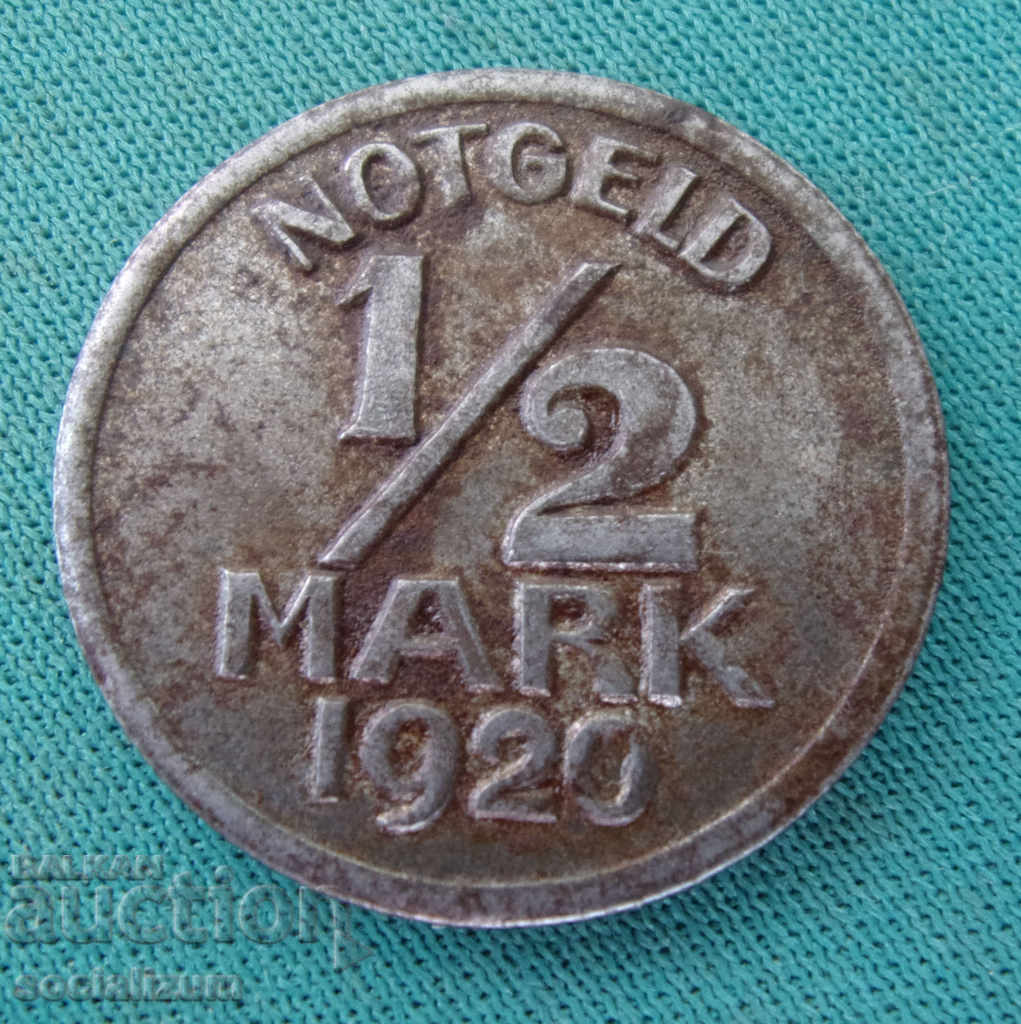 Weimar Warendorf Γερμανία ½ Mark 1920 Rare