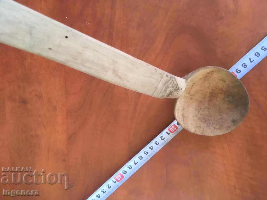 Auction SPOON WOODEN DROP ANCIENT WOOD Auction SPOON WOODEN DROP ANCIENT WOOD