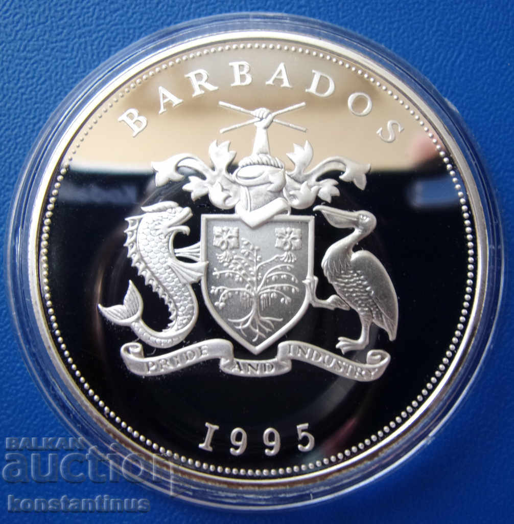 Барбадос  5  Долара  1995  UNC  PROOF  Rare с цена € 46.02 | 90.01 лв.
