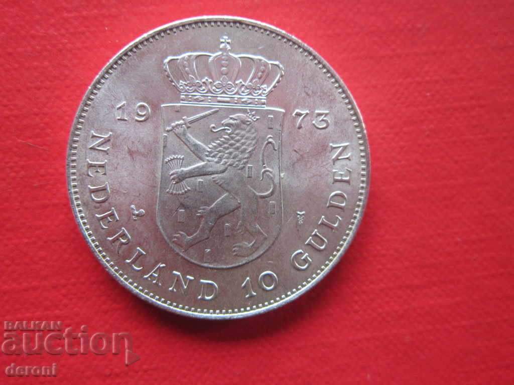 10 Gulden Gulden 1973 moneda de argint