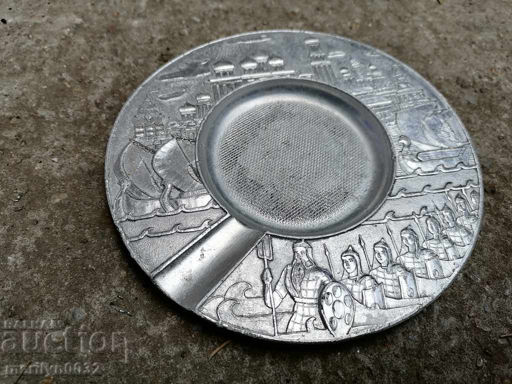 Auction Old aluminum ashtray in Art Deco style of the USSR, cigarette, cigar Auction Old aluminum ashtray in Art Deco style of the USSR, cigarette, cigar