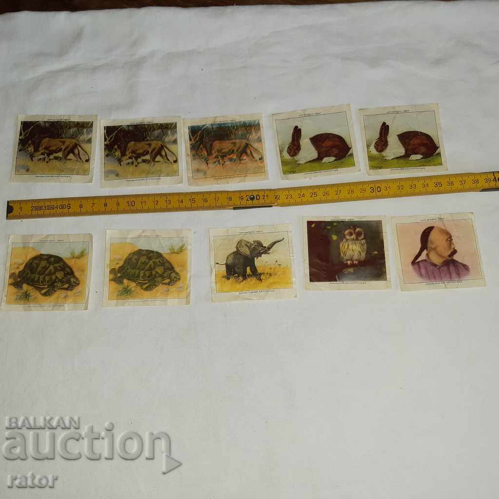 Παλιά αυτοκόλλητα, αυτοκόλλητα, εικόνες, κάρτες - 100 ετών