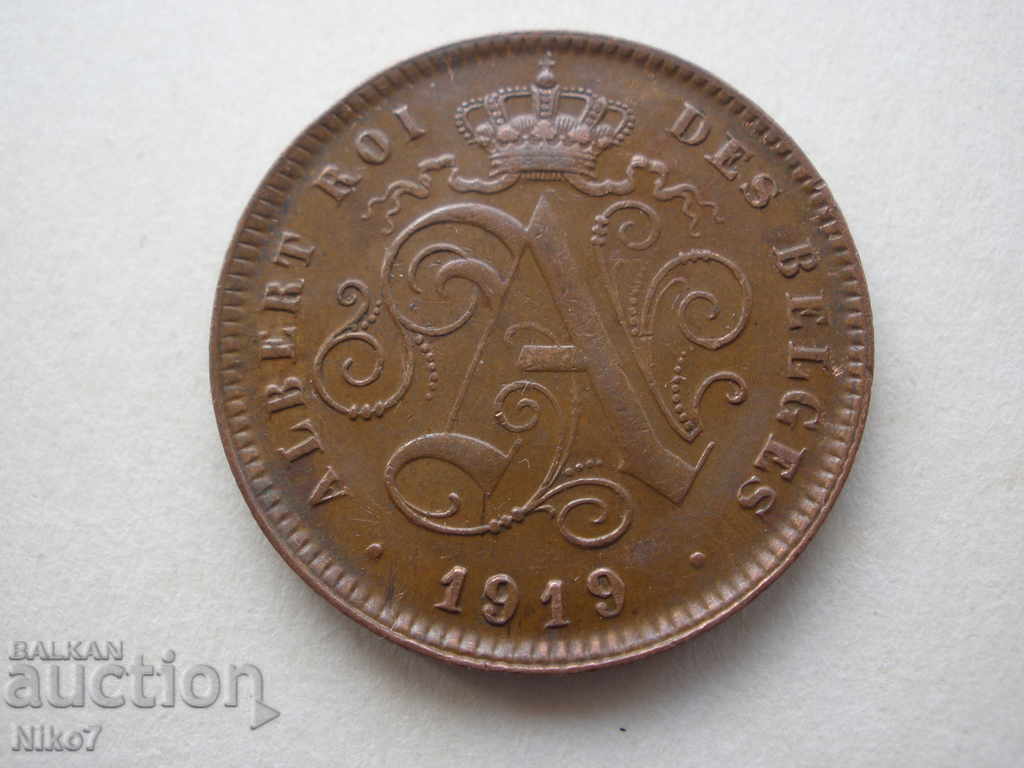 Delivery of Old coin - 2 centimes 1919. Belgium. Delivery of Old coin - 2 centimes 1919. Belgium.