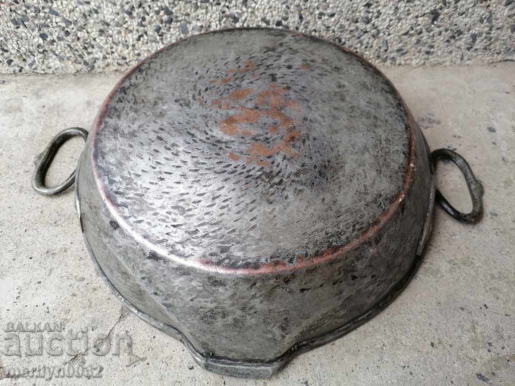 Аукцион Стара медна тава сахан бакър поднос тепсия синия Аукцион Стара медна тава сахан бакър поднос тепсия синия