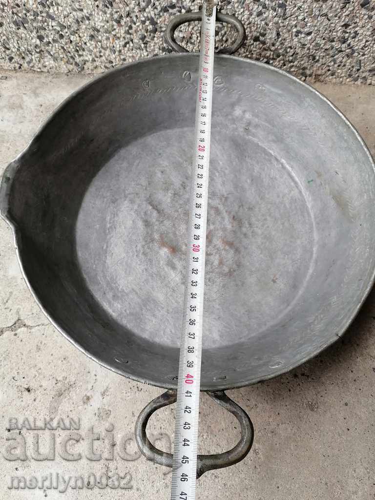 Доставка на Стара медна тава сахан бакър поднос тепсия синия Доставка на Стара медна тава сахан бакър поднос тепсия синия