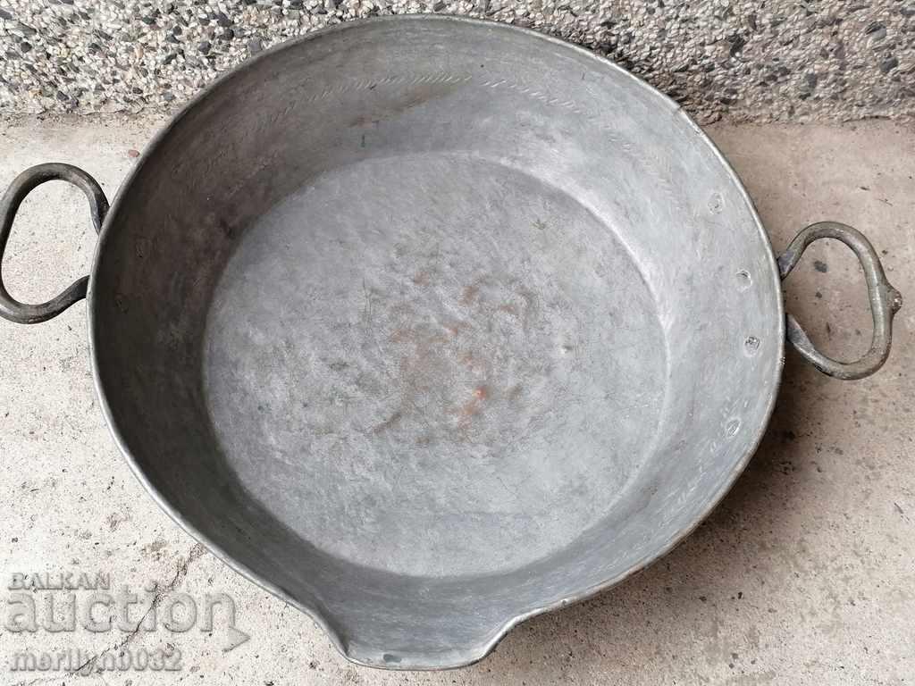 Стара медна тава сахан бакър поднос тепсия синия - 7 Стара медна тава сахан бакър поднос тепсия синия - 7