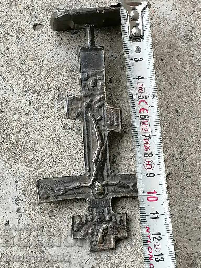 Revival bronze ritual seal prosphora cross 1884 year with price 289.00 BGN | € 147.76