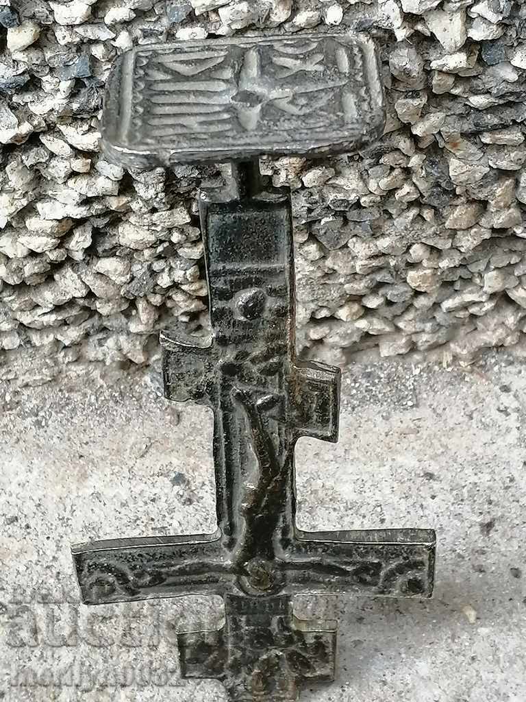 Delivery of Revival bronze ritual seal prosphora cross 1884 year