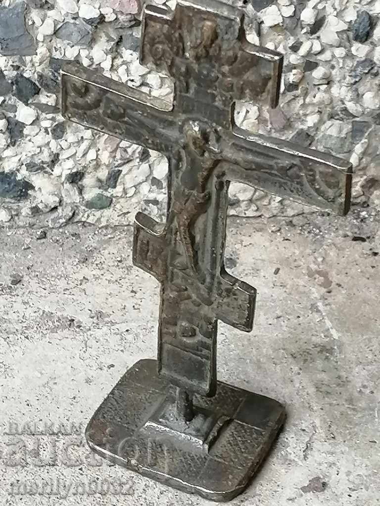 Revival bronze ritual seal prosphora cross 1884 year - 6