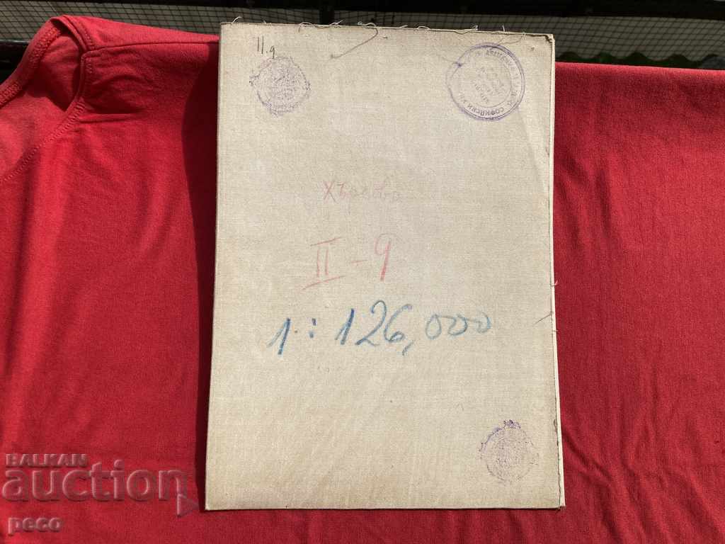 Hursovo / Hershova, Girsovo / Old map on paper and fabric - 6 Hursovo / Hershova, Girsovo / Old map on paper and fabric - 6