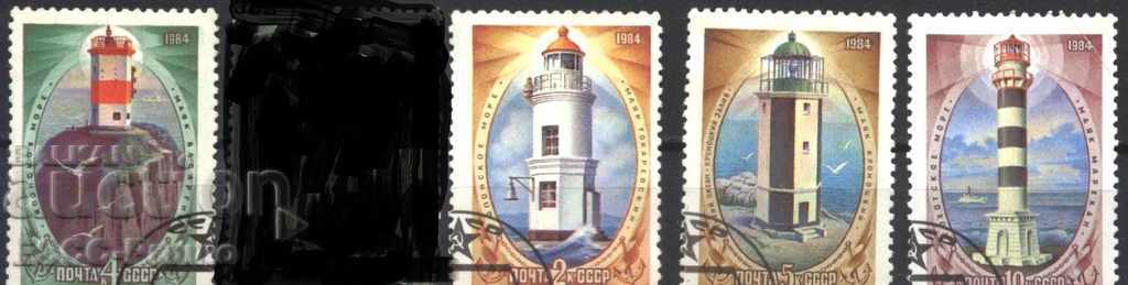 Клеймовани марки  Морски Фарове 1984  от  СССР