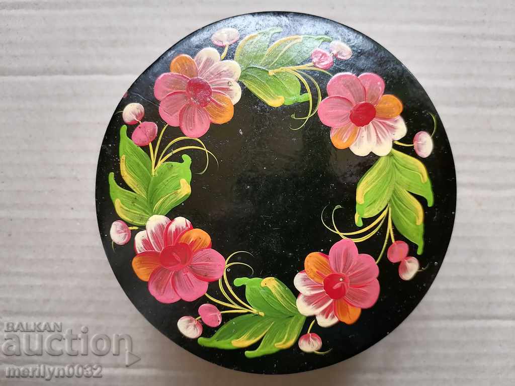 Wooden hand-painted jewelry box lacquer miniature - 6 Wooden hand-painted jewelry box lacquer miniature - 6