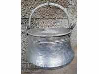 Oală de cupru placată cu cositor, oală de cupru, oală de cupru, vas de cupru