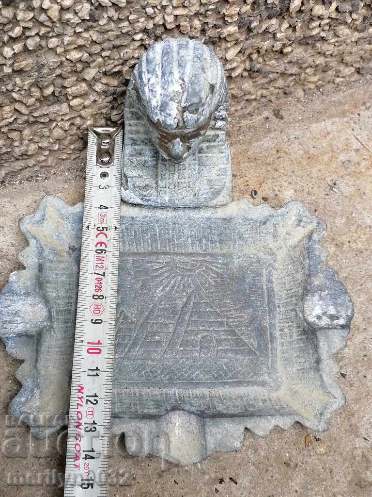 Vechi stil Art Deco scrumieră țigară sfinx, trabuc - 5