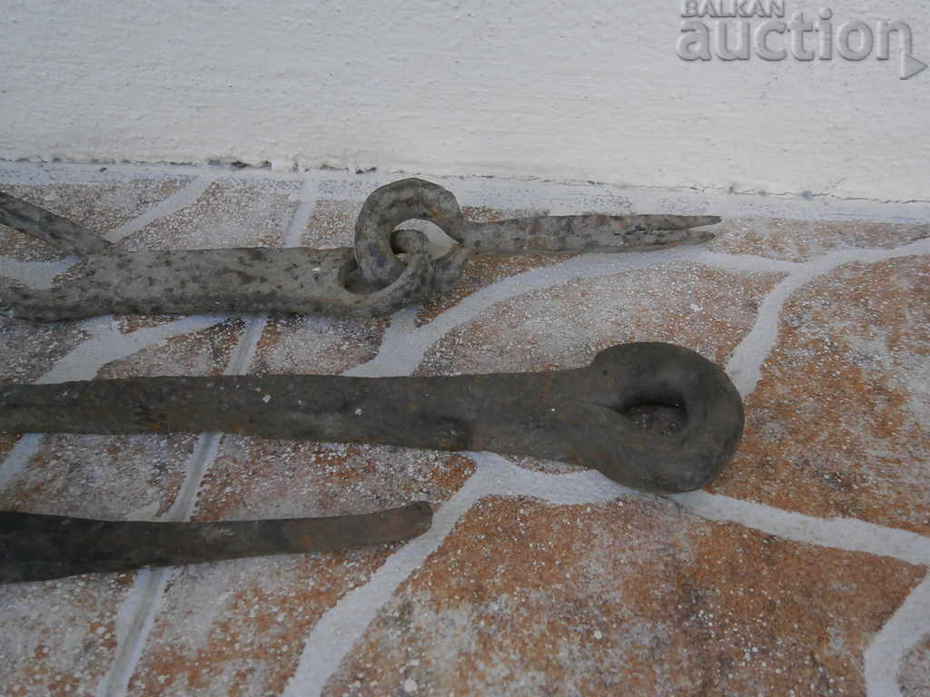 Auction antique wrought iron lock latch Auction antique wrought iron lock latch