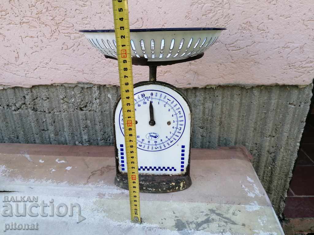 Antique scale scales enamel - 6