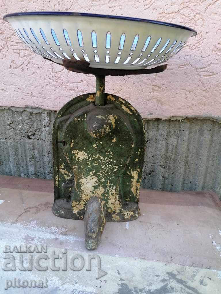 Antique scale scales enamel - 7