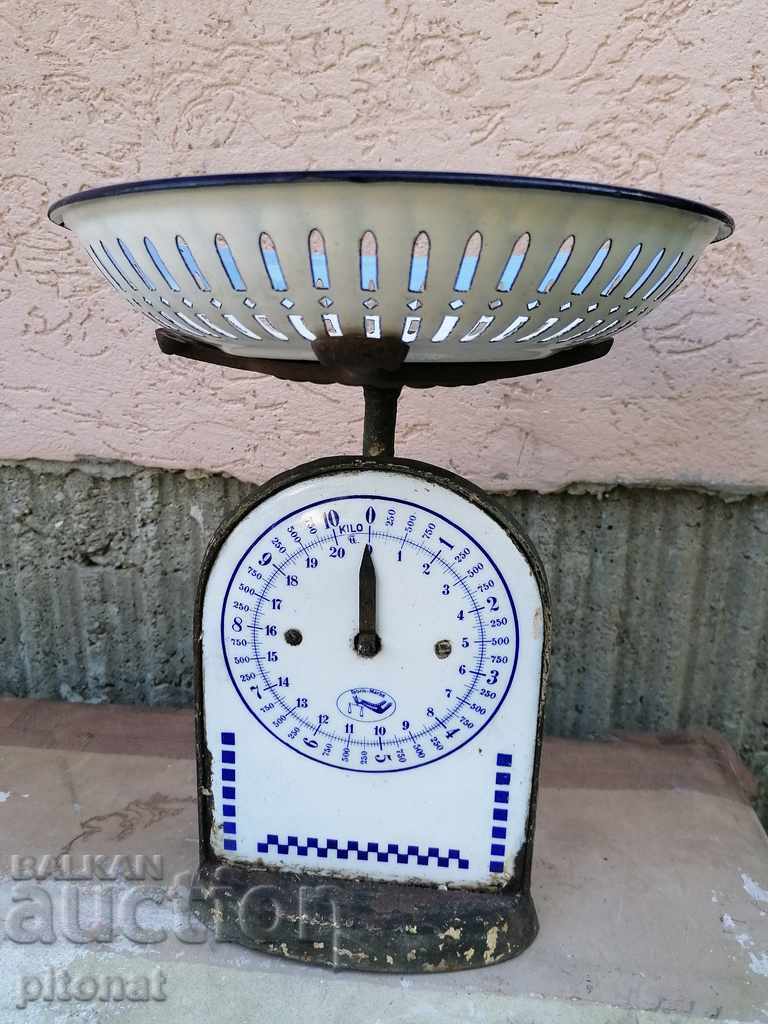 Αντίκα ζυγαριά καντάρι σμάλτο