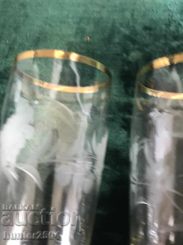 Cups, old hand-engraved, with gilding - 6 pcs with price 65.95 BGN | € 33.72 Cups, old hand-engraved, with gilding - 6 pcs with price 65.95 BGN | € 33.72