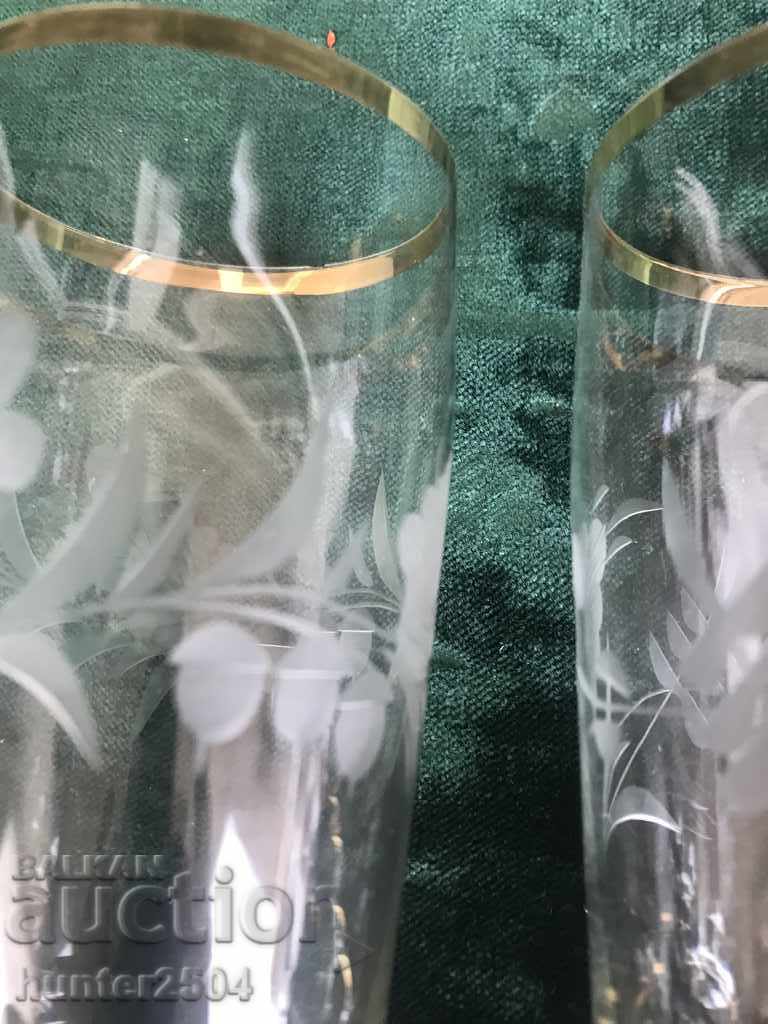 Auction Cups, old hand-engraved, with gilding - 6 pcs Auction Cups, old hand-engraved, with gilding - 6 pcs