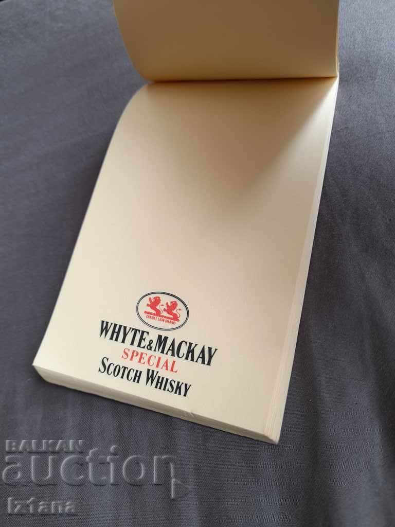 Old notebook Whiskey Whyte & Mackay with price 10.00 BGN | € 5.11 Old notebook Whiskey Whyte & Mackay with price 10.00 BGN | € 5.11