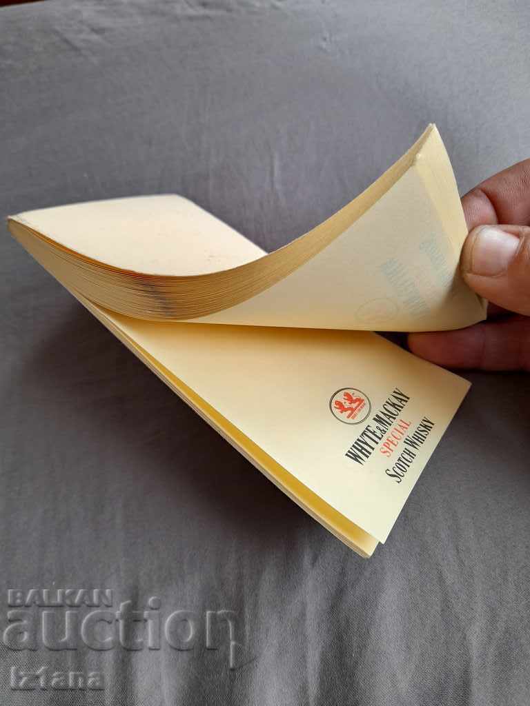 Auction Old notebook Whiskey Whyte & Mackay Auction Old notebook Whiskey Whyte & Mackay