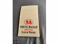 Παλιό σημειωματάριο Whisky Whyte & Mackay