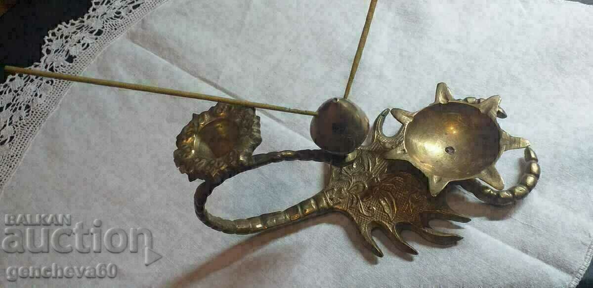 Delivery of Bronze Candlestick "Scorpio" for Aromatherapy