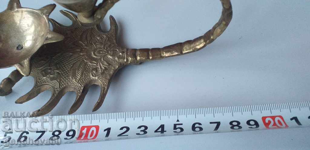 Sfeșnic de bronz ,,Scorpion" pentru aromoterapie - 7