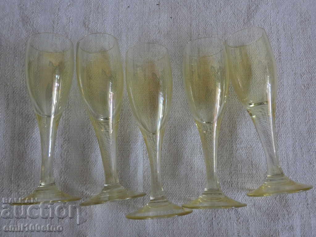 Aperitif cups 5 pieces of thin glass - 5