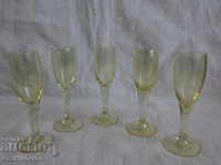 Aperitif cups 5 pieces of thin glass