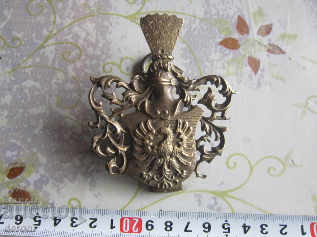 Unique large army bronze coat of arms knight eagle crown with price 260.00 BGN | € 132.94 Unique large army bronze coat of arms knight eagle crown with price 260.00 BGN | € 132.94