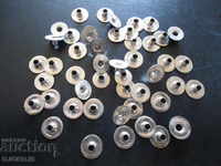 Old metal eyelets, 50 pieces