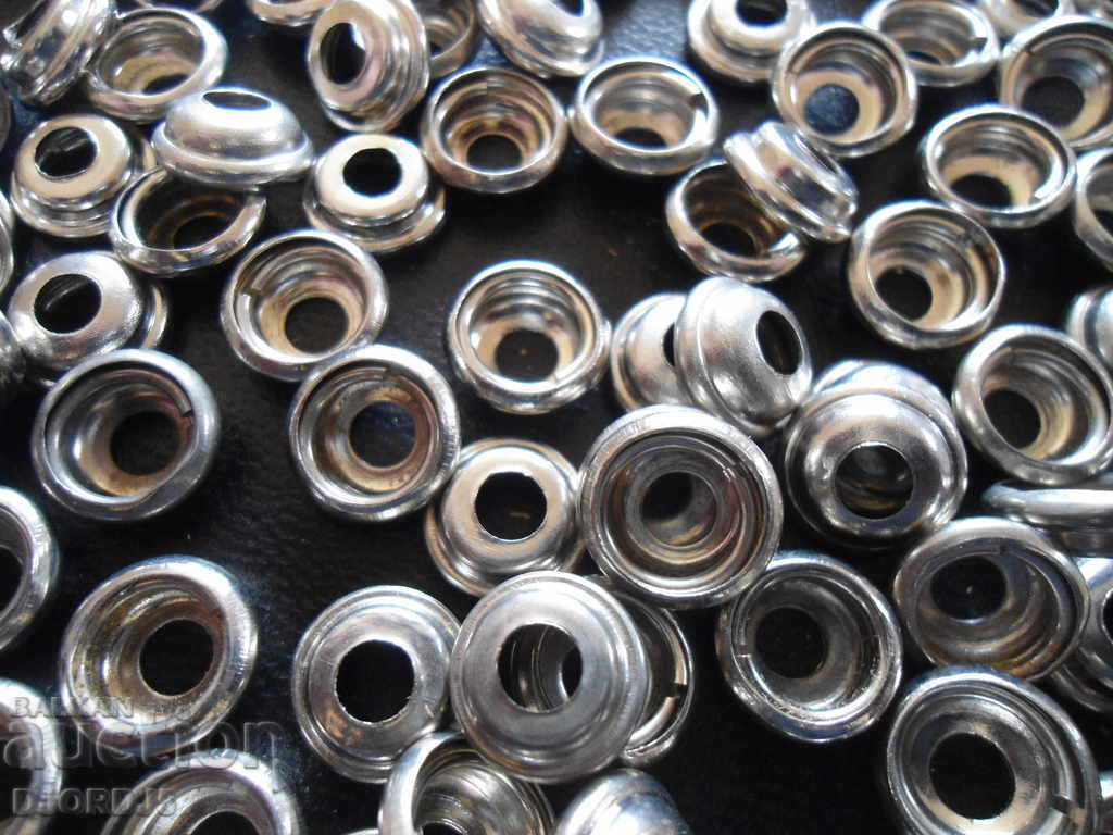 Old metal eyelets, buttons, 130 pieces with price 8.00 BGN | € 4.09 Old metal eyelets, buttons, 130 pieces with price 8.00 BGN | € 4.09