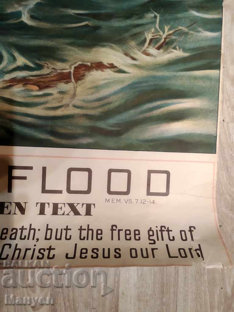 Auction Old color lithograph on a biblical theme Auction Old color lithograph on a biblical theme