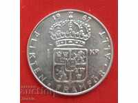 1 крона Швеция 1967 г. сребро