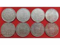 lot of 8 coins x 1 kroner Sweden different years