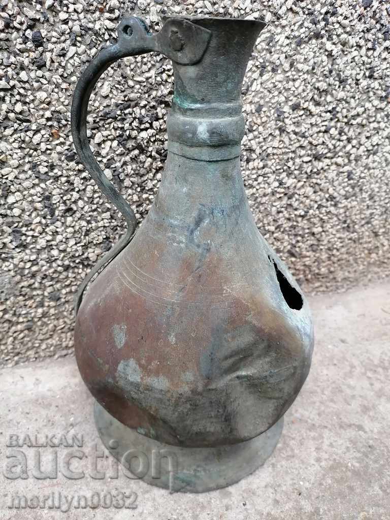 Auction Old hibiscus, hunter, teapot, baker, copper pot jug Auction Old hibiscus, hunter, teapot, baker, copper pot jug