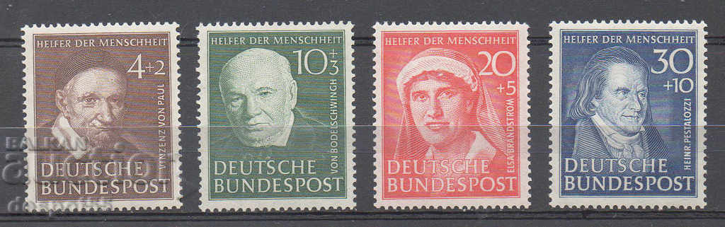 1951. FRG. Charity stamps. Great humanists 1951. FRG. Charity stamps. Great humanists