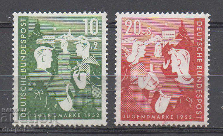 1952. West Germany. Charity stamps for youth hostels 1952. West Germany. Charity stamps for youth hostels