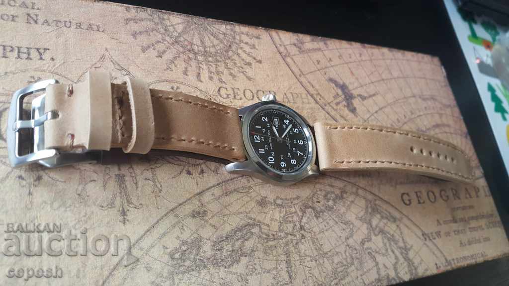 Leather watch strap 24mm Genuine leather by hand 726 - 7 Leather watch strap 24mm Genuine leather by hand 726 - 7