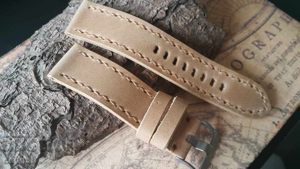 Leather watch strap 22mm Genuine leather by hand 730 with price 40.00 BGN | € 20.45 Leather watch strap 22mm Genuine leather by hand 730 with price 40.00 BGN | € 20.45