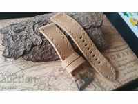 Leather watch strap 22mm Genuine leather by hand 730