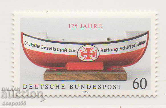 1990. GFR. 125 χρόνια της γερμανικής υπηρεσίας σωσίβιας λέμβου.